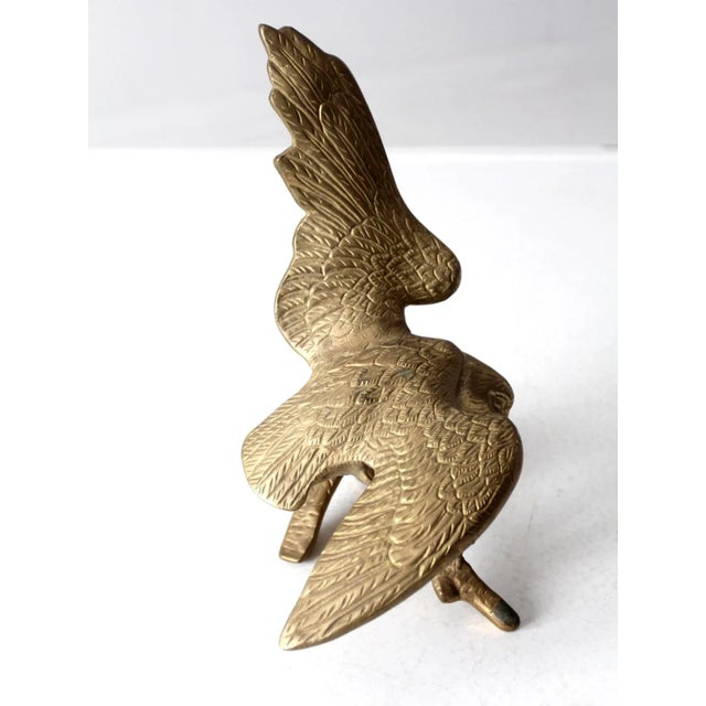 Vintage Brass Eagle Sculpture For Sale - Image 10 of 13
