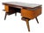 Art Deco Italian Desk in Wood and Glass, 1940s For Sale