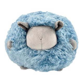 Plush Lambskin Sheep Ball - Blue For Sale