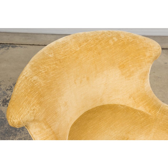 Yellow 19th Century French Napoleon III Armchairs W/ Buttercream Ochre Velvet - A Pair For Sale - Image 8 of 18