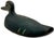 Army Green Very Large Size Antique American Carved Wood Hand Painted Duck Hunters Decoy From Downeast Coastal Maine - 21 1/2 Inches Long For Sale - Image 8 of 18