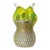 Murano Vintage Owl Yellow Silver Flecks Green Eyes Murrines Italian Art Glass Paperweight Figurine Sculpture For Sale
