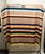 A genuine mid twentieth century hand loomed wool Puebla Saltillo sarape (zarape) blanket. Brightly colored polychrome...