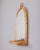 Wall mirror with shelf, frame and bamboo structure, Italian design, 1960s.