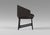 Contemporary Gentle Chair in Black Fabric and Black Wood by Javier Gomez For Sale - Image 3 of 5