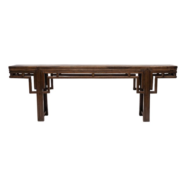 Chinese Monumental Peach Patch Console Table, C. 1750 For Sale