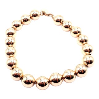 Tiffany & Co. Rose Gold Ball Bead Link Bracelet For Sale