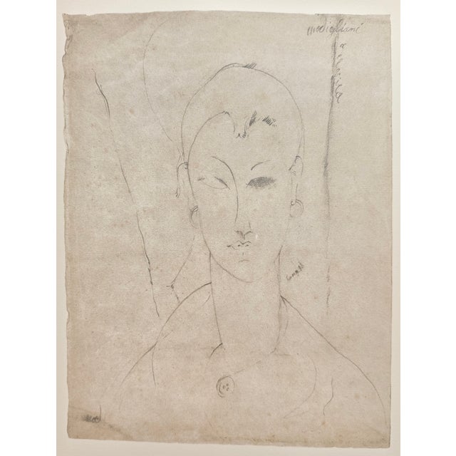 A. Modigliani, Ritratto di Donna / Portrait of a Woman, Lithograph For Sale