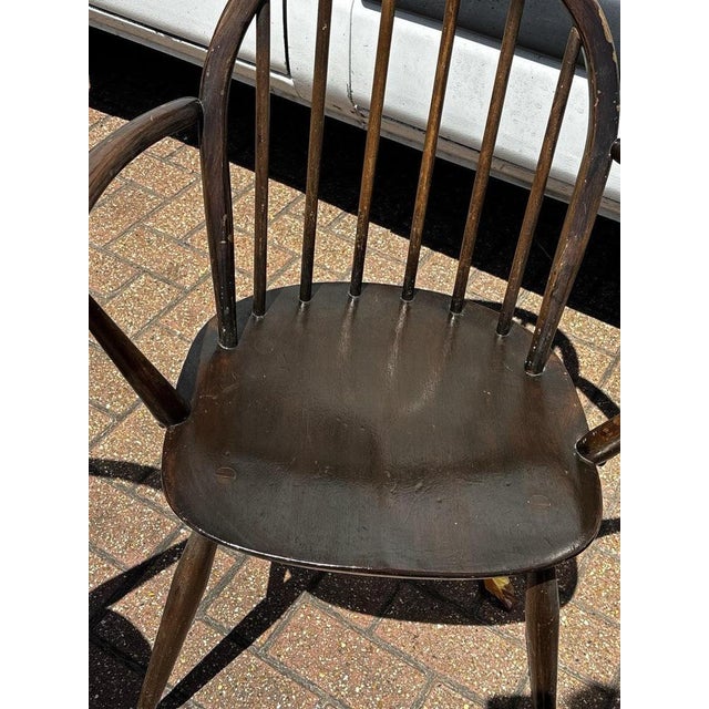 Vintage Windsor Dining Chairs from Ercol, 1960s, Set of 4 For Sale - Image 4 of 14