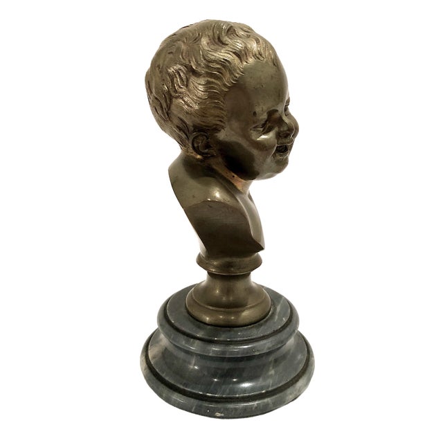 Pair of Late 19th-Century Bronze Busts After Jean-Antoine Houdon, “John Who Laughs, John Who Cries” For Sale - Image 9 of 14