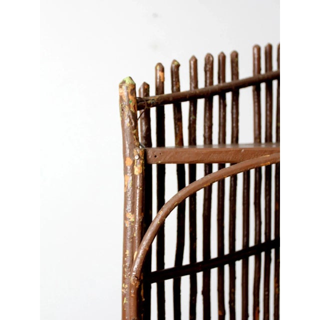 Early 20th Century Antique Rustic Twig Corner Shelf For Sale - Image 5 of 10