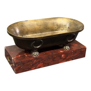 19th Century Roman Grand Tour Tub on Rossi Marble Base, Antique For Sale