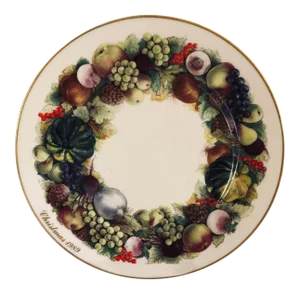 80s Lenox Christmas Wreath China Collectable Plate