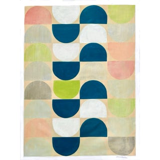 Mixed Media Pattern With Teal For Sale