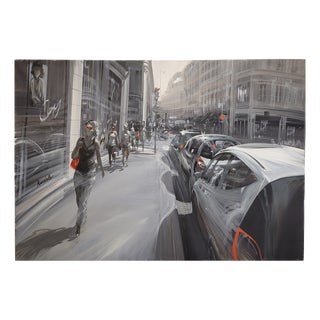 Paris Kerdalo, Faubourg Saint-Honoré, 2000s, Acrylic on Canvas For Sale