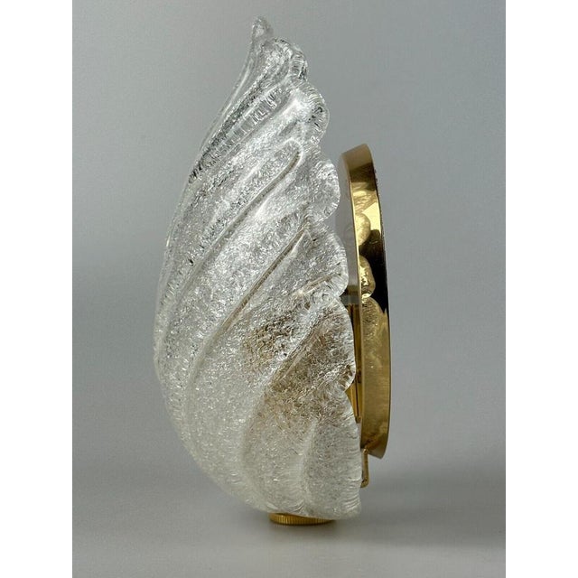 Spage Age Wall Lamp in Glass & Brass, 1970s For Sale - Image 13 of 18