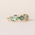 Contemporary Estate Elena Votsi Emerald and Diamond Bezel Flow Ring, Size 7.25 For Sale - Image 3 of 4