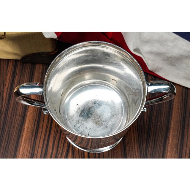 English Antique Silverplate Trophy Cup Military Militaria For Sale - Image 9 of 13