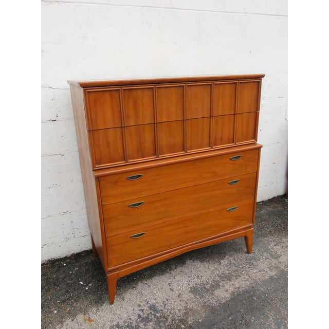 Kent Coffey Parkway Mid Century Modern Tall Chest of Drawers Highboy 6386 For Sale - Image 13 of 16