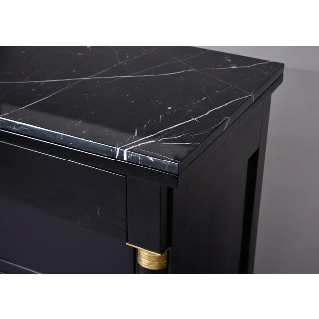 1910s Early 20th Century Ebonised Mahogany Empire Style Chest of Drawers For Sale - Image 5 of 13