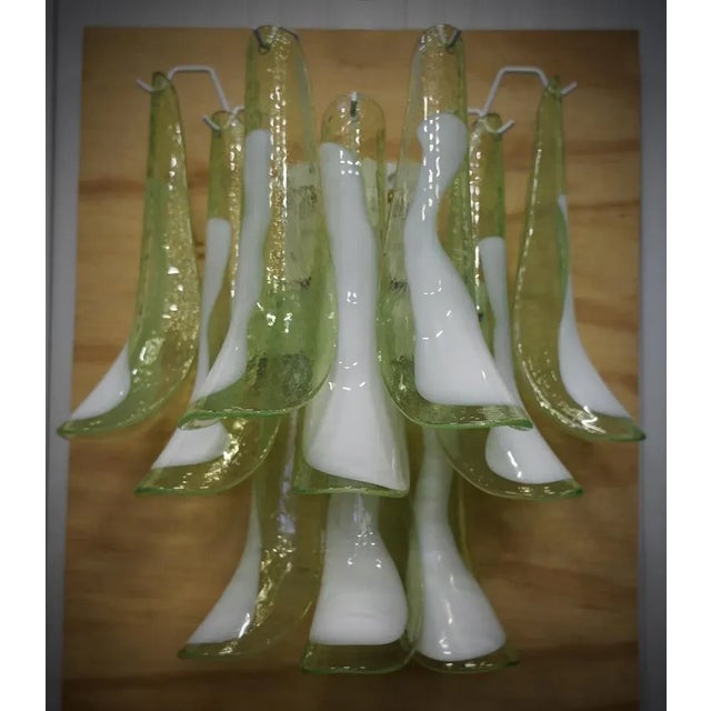 Green and White Murano Glass Wall Light from Mazzega, 1990s For Sale - Image 7 of 8