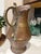 Antique Hand-Hammered Copper Pitcher, Turkish/Middle Eastern, Ruffled Rim & Cast Brass Handle For Sale - Image 4 of 4