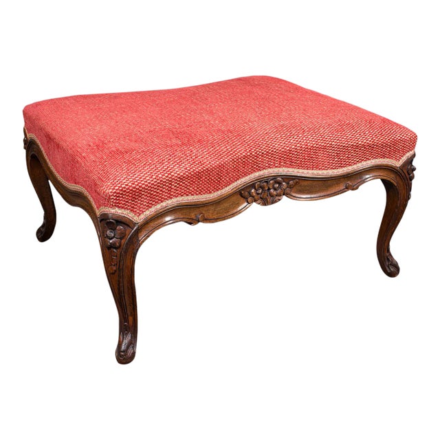 1850's Large Antique Fireside Stool For Sale