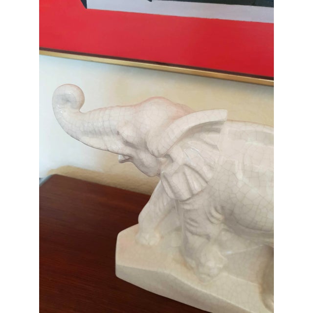 Ceramic Elephant Sculpture by Emaux de Louvière For Sale - Image 7 of 12