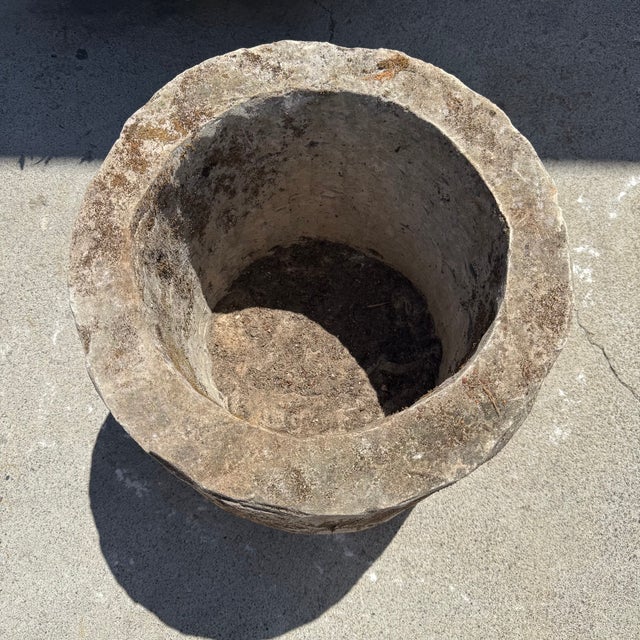 Dark Gray Antique Limestone Trough For Sale - Image 8 of 9