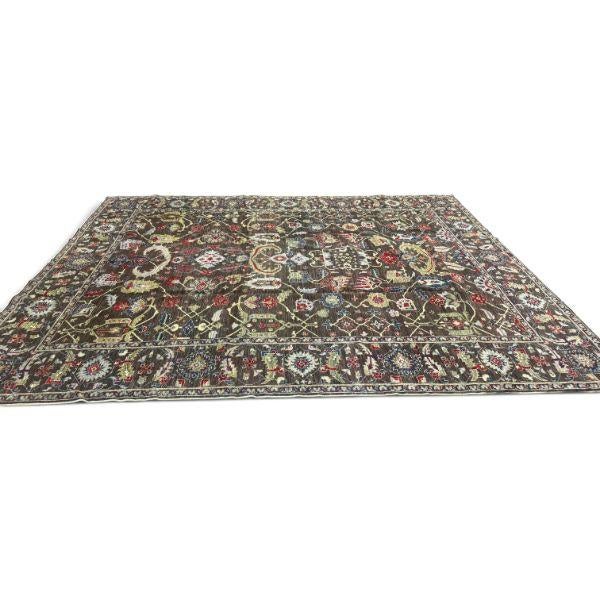 1990s Handmade Afghan Rug | Allover Floral Design | 10x12 For Sale - Image 5 of 5