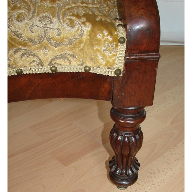 Antique Carved Walnut Armchair, Turn of the 19th and 20th Centuries For Sale - Image 6 of 16