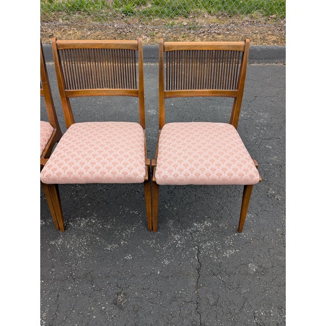 Brown 1950s Attributed Drexel Dining Chairs John Van Koert Dateline Collection Set of 4 For Sale - Image 8 of 16