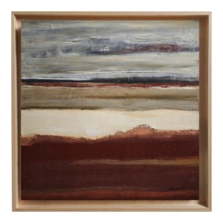 Traces Contemporary Minimalism Abstract, Oil and Collage Framed by Sophie Dumont For Sale