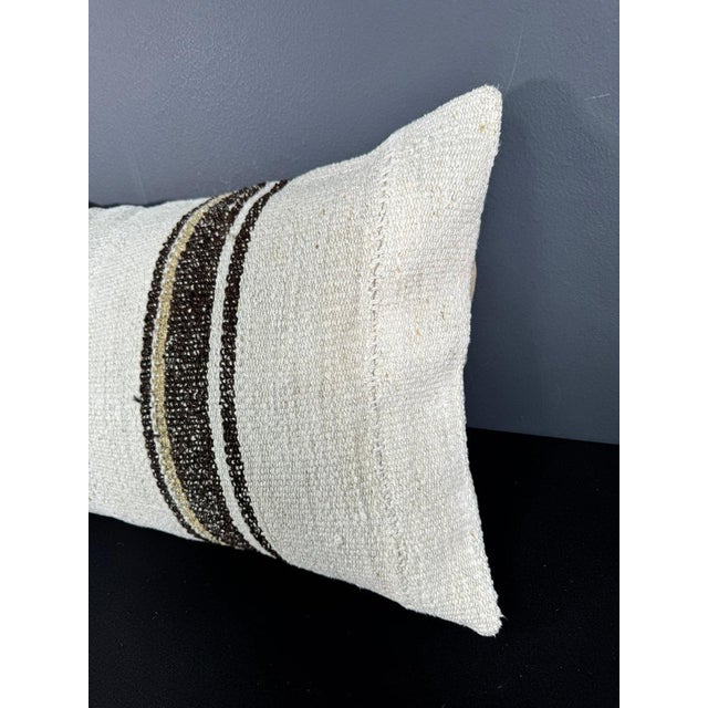 Turkish Hemp Pillow Cushion Natural Beige Brown Pillow Cushion Cover 16" x 24" #30046 Enhance your home decor with our...
