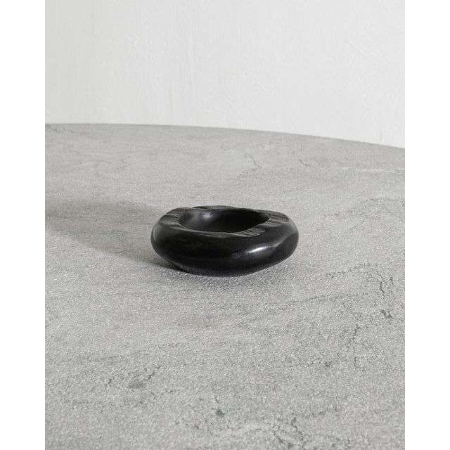 Mid-Century French Decorative Wooden Ebony Bowl by Odile Noll, 1960s For Sale - Image 4 of 6