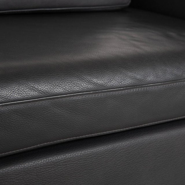 Alba 2-Seater Sofa in Grey Leather from Brühl For Sale - Image 6 of 15