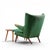 Mid 20th Century Hans Wegner for Ap Stolen Ap19 Mid Century Papa Bear Chair and Ottoman For Sale - Image 5 of 10