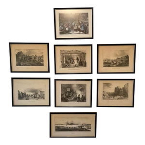 Mid 19th Century Collection of Historical Icelandic Pictoral Prints