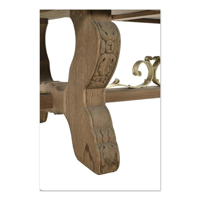 Wood Vintage Raw Wood Buffet on Legs For Sale - Image 7 of 8