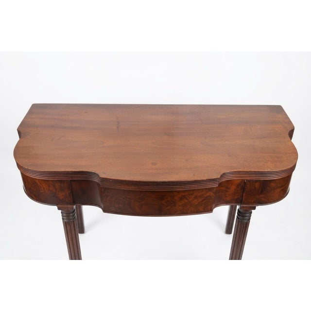 Early 19th Century American Sheraton Mahogany Flip-Top Card & Game Table For Sale - Image 9 of 10