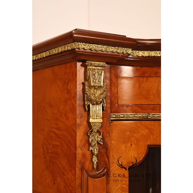 Italian Neoclassical Style Burl Wood Sideboard Credenza For Sale - Image 14 of 18