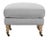 Contemporary Greta Ottoman, Stone Linen For Sale - Image 3 of 7