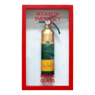 "In Case of Emergency Break Glass"Veuve Clicquot Midi Edition Fire Extinguisher by Plastic Jesus For Sale