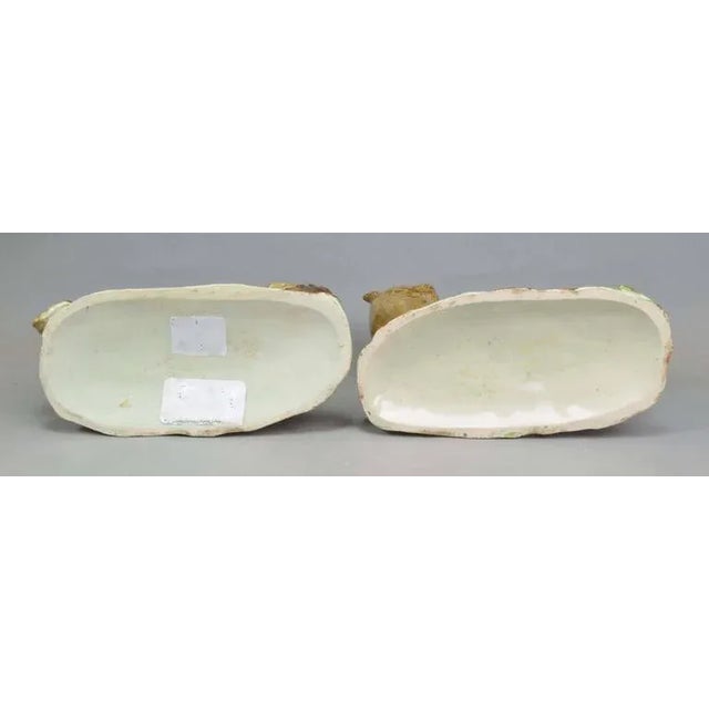 18th Century Regal Guardians: Ralph Wood Type Pearlware Lions: For Sale - Image 4 of 5