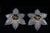 This remarkable offering includes a rare matching pair of large ceiling flush mounts featuring stunning, handcrafted...