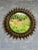 Mid-Century Modern Spanish Gilt Metal Round Sunburst Mirror For Sale - Image 3 of 9
