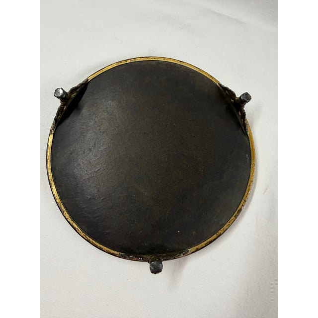 Antique Beveled Mirror Plateau Late 19th Century With Ornate Feet For Sale - Image 4 of 6