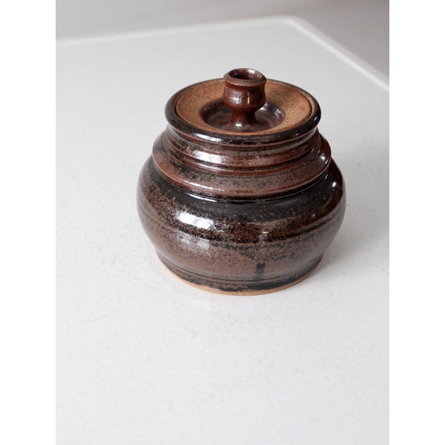 Late 20th Century Vintage Studio Pottery Jar For Sale - Image 5 of 11
