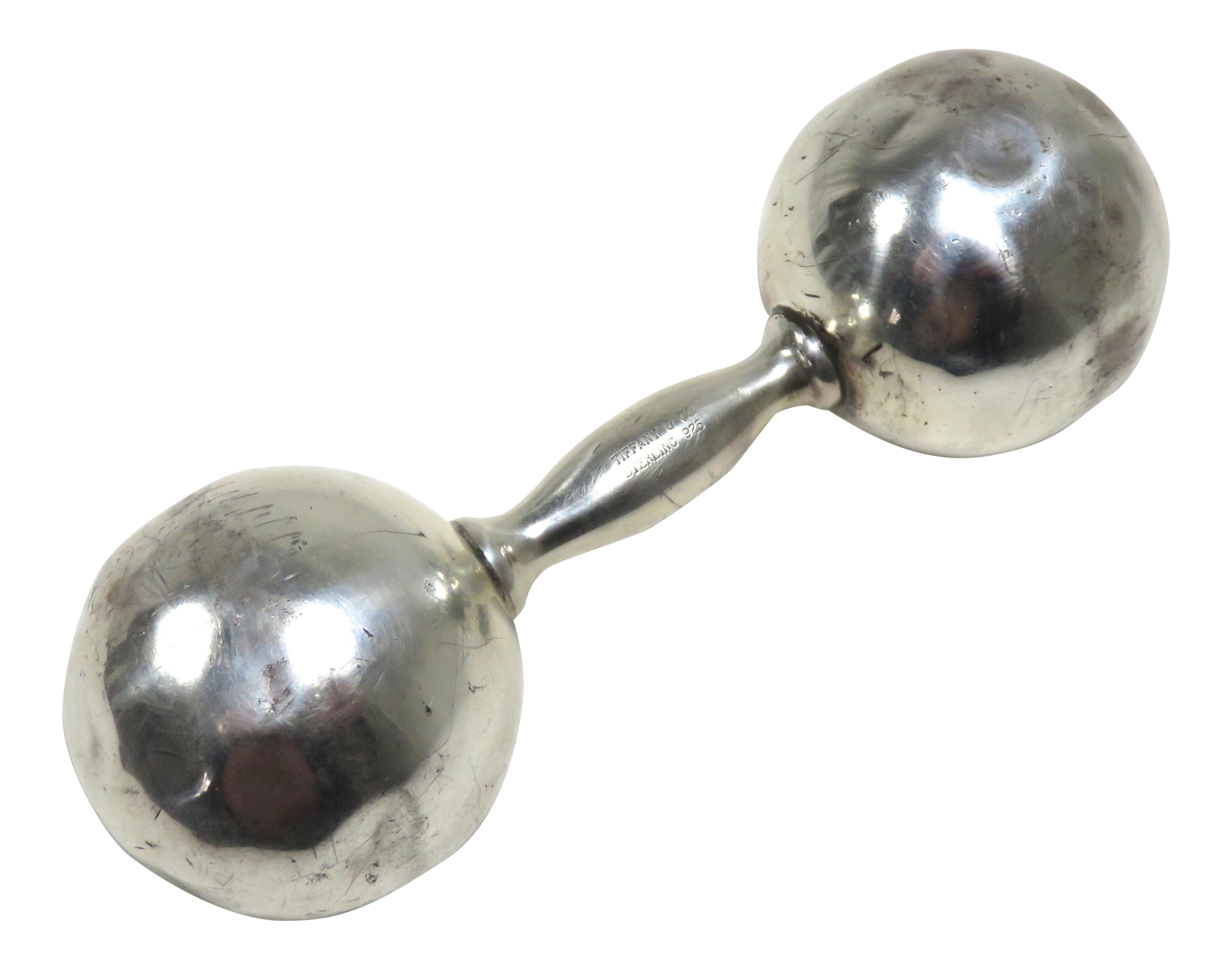 silver rattle for babies
