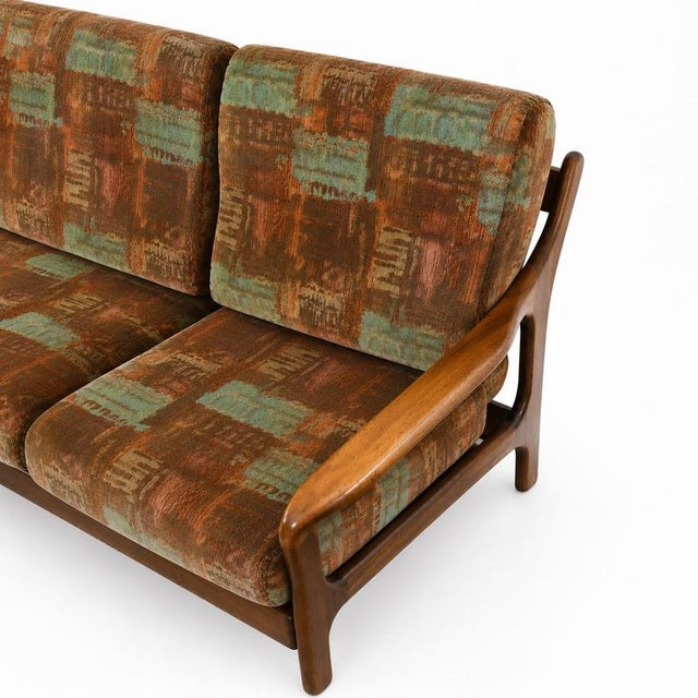 Vintage Three-Seater Sofa with Teak Frame, 1960s For Sale - Image 3 of 6